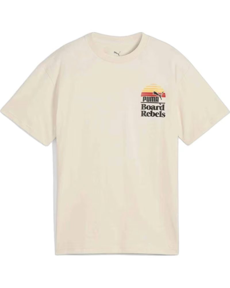 PUMA BOARD REBELS SURF CLUB T-SHIRT BEIGE