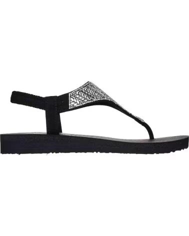 SKECHERS SANDALI SKECHERS CON CINTURINO IN STRASS NEGRO