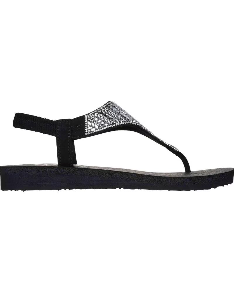 SKECHERS SANDALI SKECHERS CON CINTURINO IN STRASS NEGRO