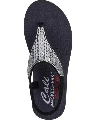 SKECHERS SANDALI SKECHERS CON CINTURINO IN STRASS NEGRO
