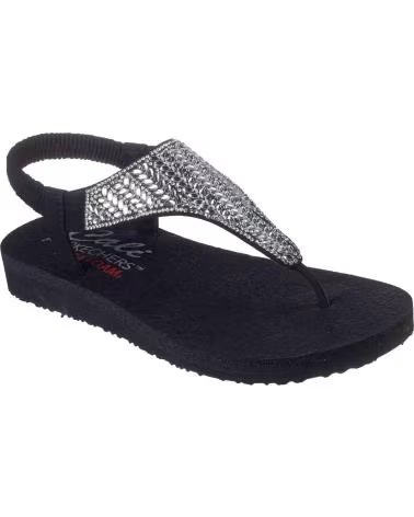 SKECHERS SANDALI SKECHERS CON CINTURINO IN STRASS NEGRO
