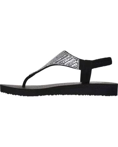 SKECHERS SANDALI SKECHERS CON CINTURINO IN STRASS NEGRO