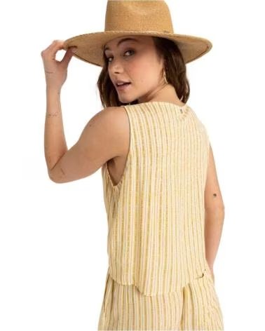 ROXY ROXY TOP DE MUJER SIN MANGAS CON NUDO AMARILLO