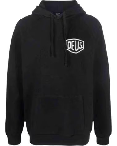 DEUS EX MACHINA FELPA CON CAPPUCCIO NERA DEUS EX MACHINA DA UOMO NEGRO