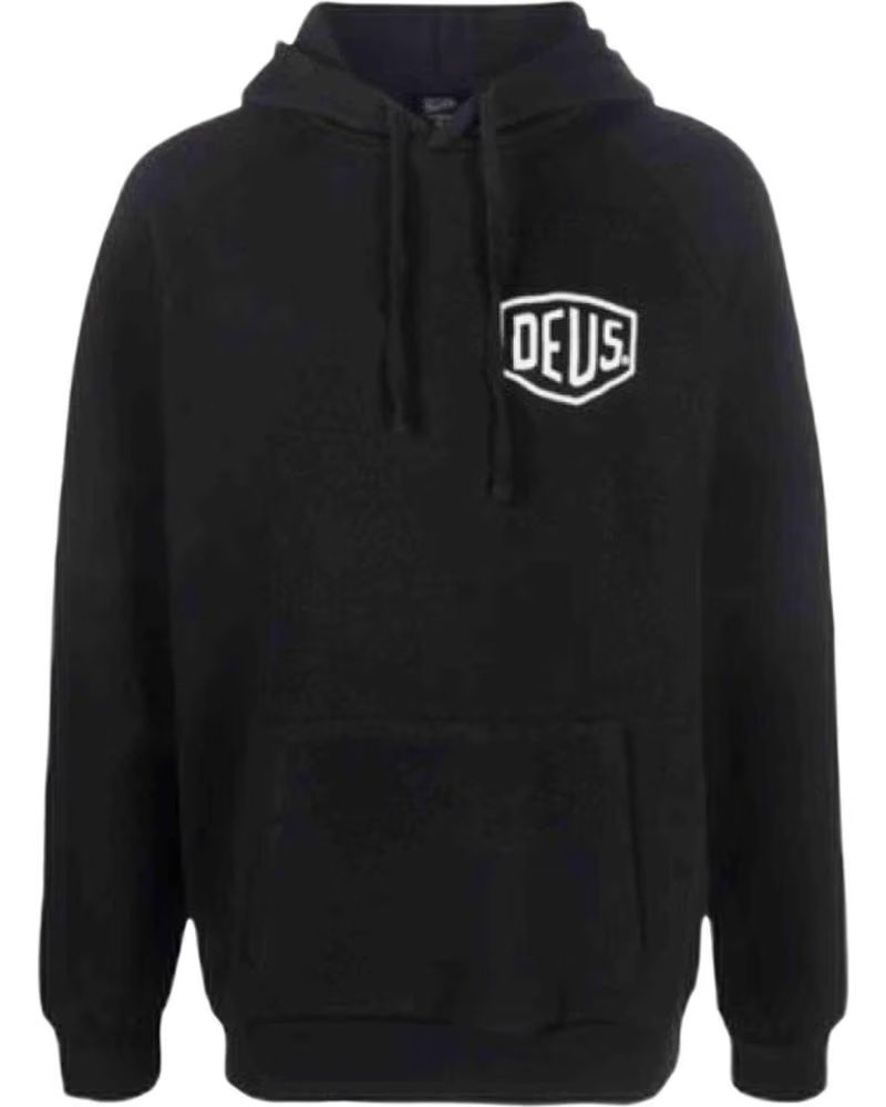 DEUS EX MACHINA FELPA CON CAPPUCCIO NERA DEUS EX MACHINA DA UOMO NEGRO