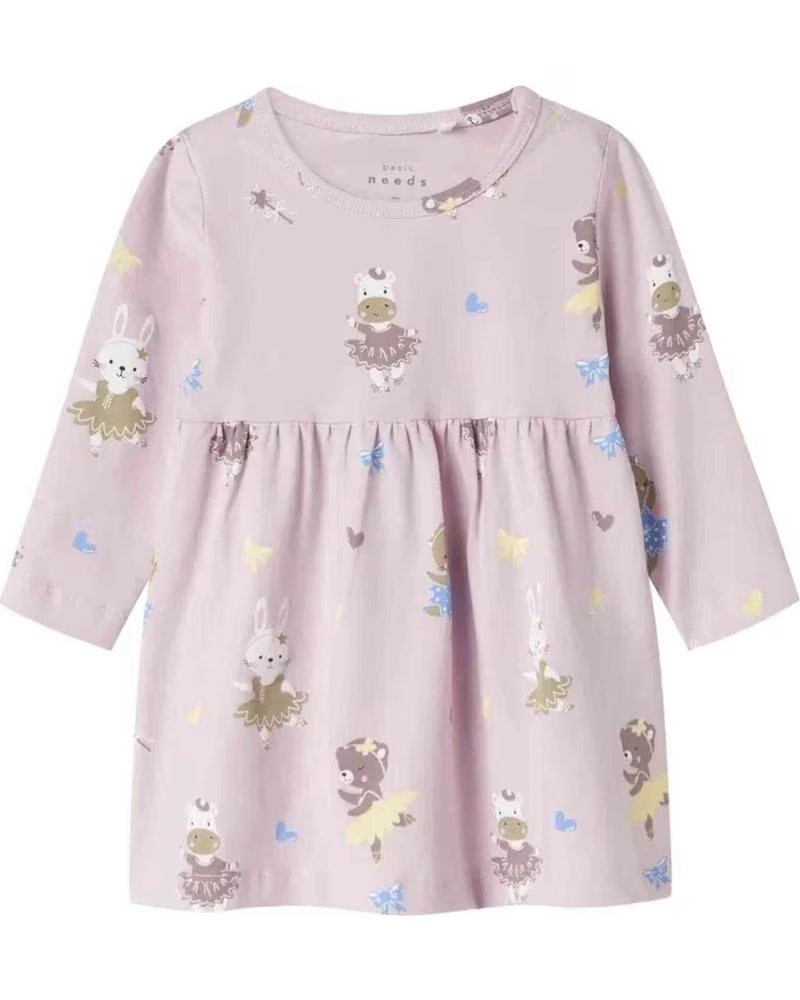 NAME IT VESTITO "NAME IT" PER BAMBINA ROSA CON STAMPA DI CONIGLI ROSA