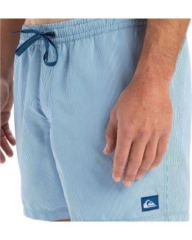 QUIKSILVER CALÇÕES DE BANHO QUIKSILVER ÀS RISCAS COM CORDÃO AJUSTÁVEL AZUL