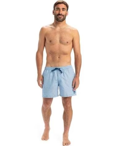 QUIKSILVER CALÇÕES DE BANHO QUIKSILVER ÀS RISCAS COM CORDÃO AJUSTÁVEL AZUL