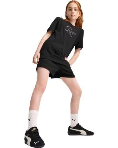 Zapatillas deporte de Niña y Niño PUMA PANTALONES CORTOS DEPORTIVOS PUMA ESS SCRIPT PARA NIÑA Y NIÑO NEGRO