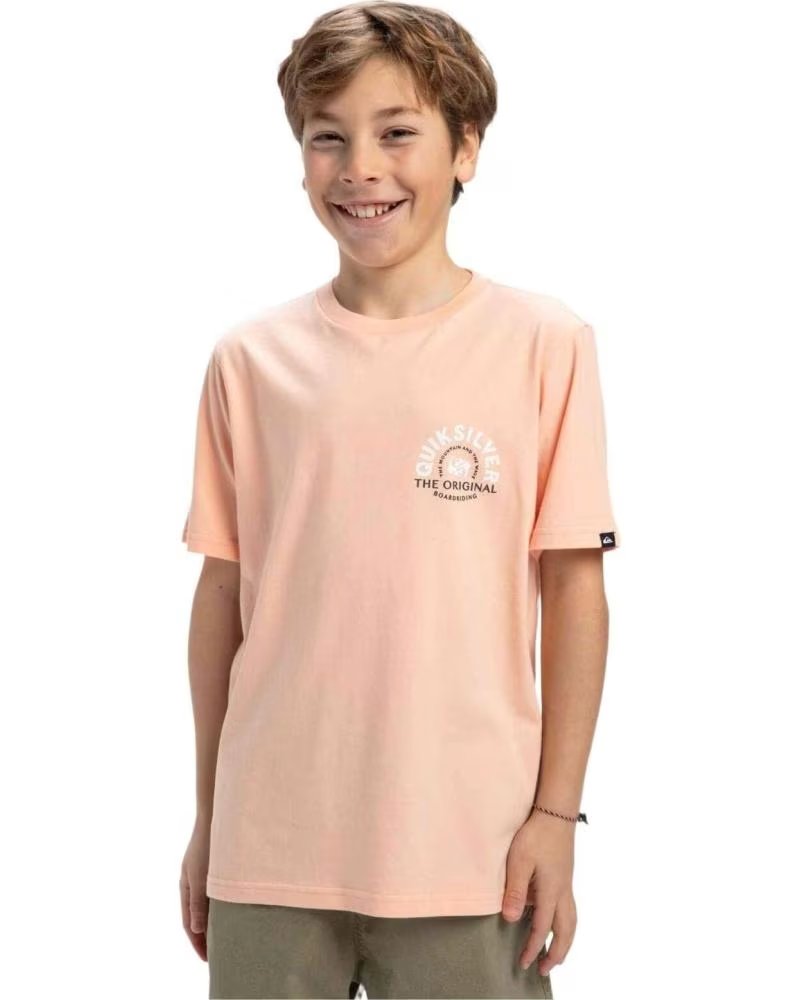 QUIKSILVER T-SHIRT A MANICHE CORTE CON GRAFICA CIRCOLARE NARANJA