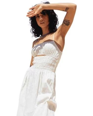 BILLABONG VESTIDO LARGO BLANCO SIN TIRANTES PARA MUJER BILLABONG BLANCO