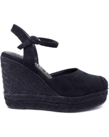 AZAREY AZAREY ESPADRILLE ANABELA FEMININA EM PRETO NEGRO