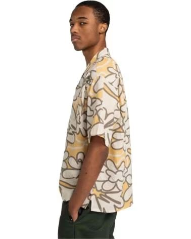 ELEMENT CAMICIA DA UOMO A MANICHE CORTE CON STAMPA FLOREALE VERDE