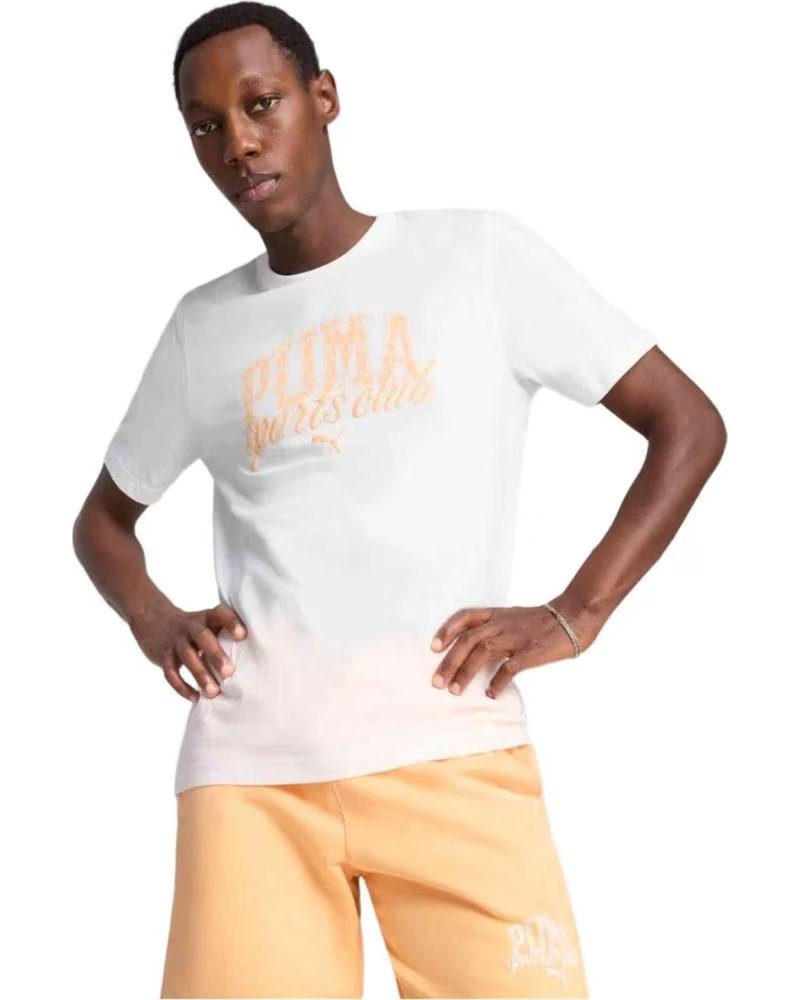 PUMA CAMISETA PUMA MASCULINA MANGA CURTA LOGO GRANDE BLANCO