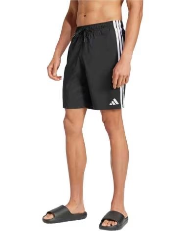 ADIDAS COSTUME DA BAGNO ADIDAS ESSENTIALS 3 STRISCE DA UOMO NEGRO