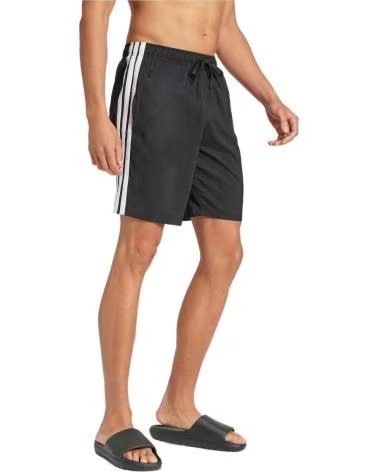 ADIDAS COSTUME DA BAGNO ADIDAS ESSENTIALS 3 STRISCE DA UOMO NEGRO