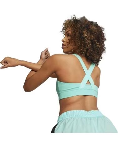 PUMA TOP ESPORTIVO PUMA MID IMPACT FIT FEMININO VERDE