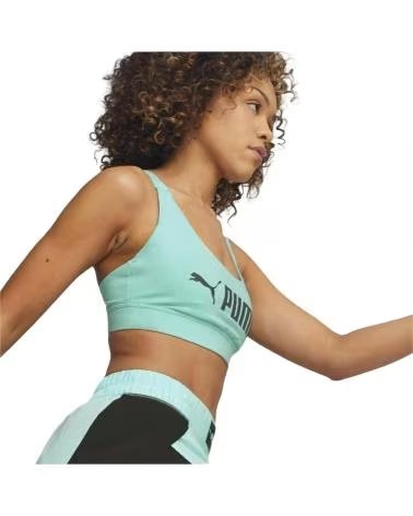 PUMA TOP ESPORTIVO PUMA MID IMPACT FIT FEMININO VERDE