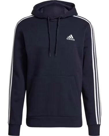 ADIDAS SUDADERA CON CAPUCHA ADIDAS ESSENTIALS 3-STRIPES PARA HOMBRE AZUL