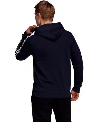 ADIDAS SUDADERA CON CAPUCHA ADIDAS ESSENTIALS 3-STRIPES PARA HOMBRE AZUL