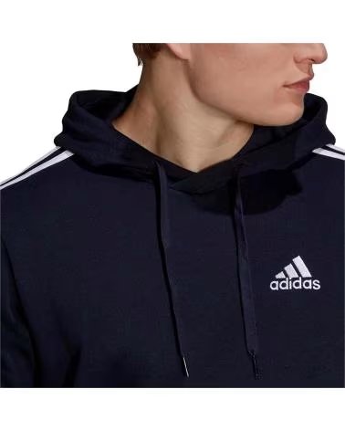 ADIDAS SUDADERA CON CAPUCHA ADIDAS ESSENTIALS 3-STRIPES PARA HOMBRE AZUL