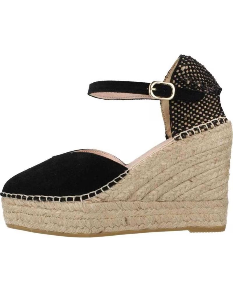 MACARENA ESPADRILLE ANABELA MACARENA FEMININA EM PRETO NEGRO
