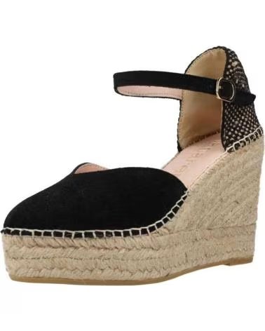 MACARENA ESPADRILLE ANABELA MACARENA FEMININA EM PRETO NEGRO
