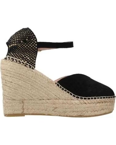 MACARENA ESPADRILLE ANABELA MACARENA FEMININA EM PRETO NEGRO