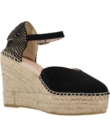 MACARENA ESPADRILLE ANABELA MACARENA FEMININA EM PRETO NEGRO
