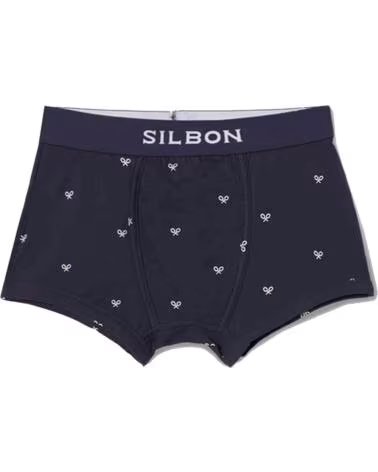 SILBON BEDRUCKTE BOXERSHORTS MIT ELASTISCHEM BUND AZUL