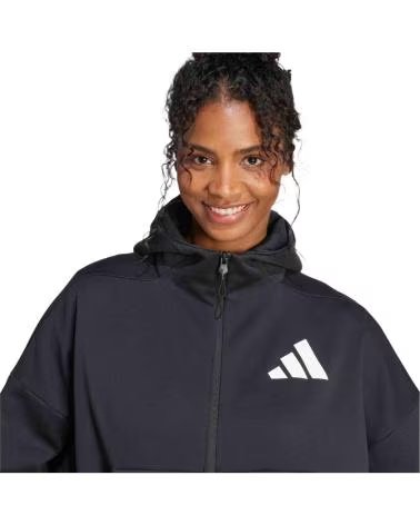 ADIDAS MOLETOM COM CAPUZ ADIDAS W Z N E FZ FEMININO NEGRO