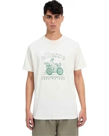 ELLESSE CAMISETA ELLESSE MANGA CURTA COM ESTAMPA GRÁFICA MASCULINA BLANCO