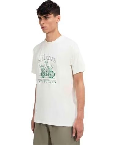 ELLESSE CAMISETA ELLESSE MANGA CURTA COM ESTAMPA GRÁFICA MASCULINA BLANCO