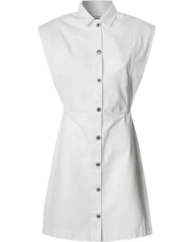 PEPE JEANS PEPE JEANS WEISSES ÄRMELLOSES HEMDKLEID FÜR DAMEN BLANCO