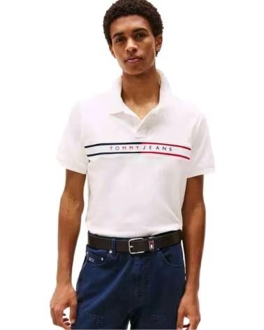 TOMMY JEANS POLO DE MANGA CORTA EN PARA HOMBRE BLANCO