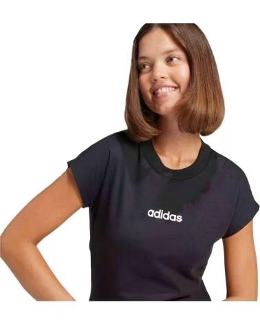 ADIDAS T-SHIRT DONNA ESSENTIALS LINEAR JC8238 - NERO NEGRO