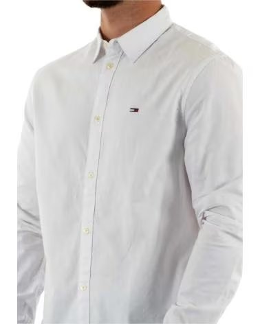 TOMMY JEANS TOMMY JEANS WEISSES LANGARMHEMD FÜR HERREN BLANCO