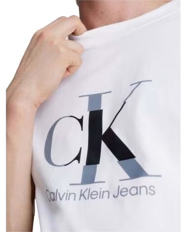 CALVIN KLEIN CALVIN KLEIN KURZARM-T-SHIRT MIT CK-LOGO FÜR HERREN BLANCO