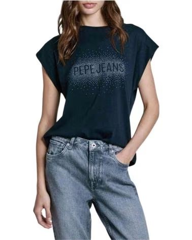 PEPE JEANS CAMISETA PEPE JEANS DE MANGA CORTA CON LOGO PARA MUJER AZUL