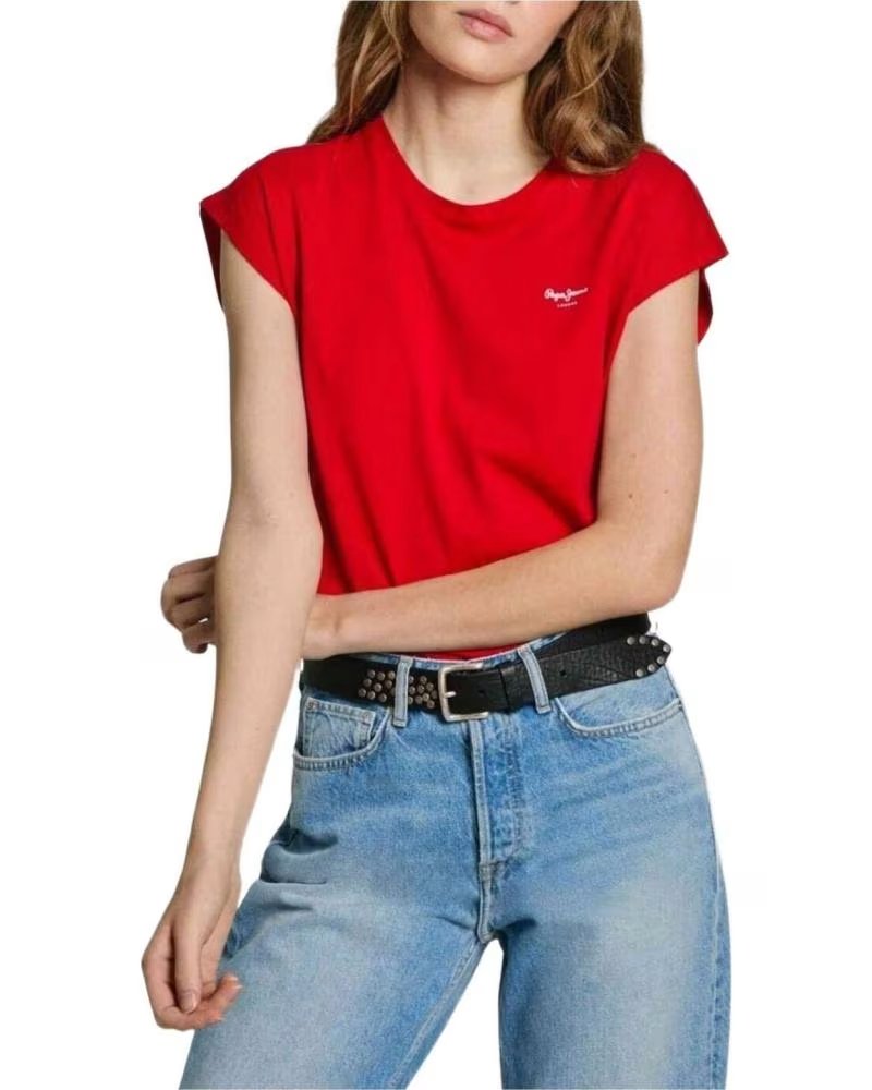 PEPE JEANS CAMISETA DE MANGA CORTA PL506030-255 EN PARA MUJER ROJO