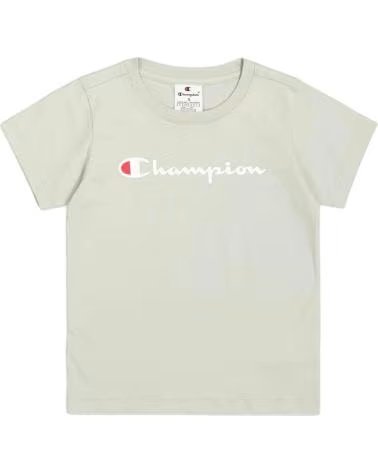 CHAMPION CHAMPION UNISEX KIDS GREEN SHORT SLEEVE T-SHIRT VERDE