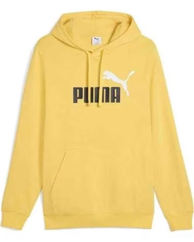 PUMA SUDADERA CON CAPUCHA PUMA ESSENTIALS LOGO UNISEX AMARILLO AMARILLO