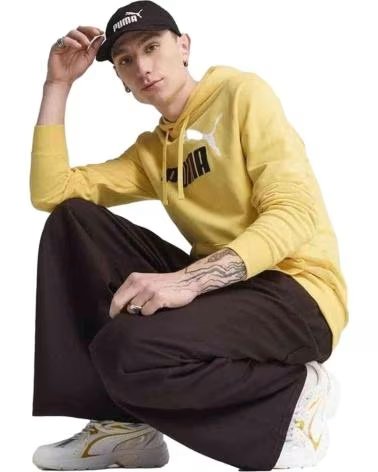 PUMA SUDADERA CON CAPUCHA PUMA ESSENTIALS LOGO UNISEX AMARILLO AMARILLO