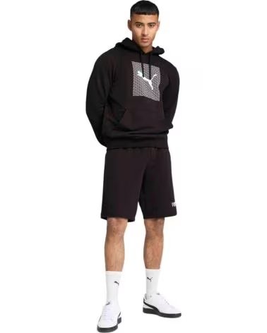 PUMA SUDADERA CON CAPUCHA PUMA LOGO BLOCK UNISEX NEGRO NEGRO
