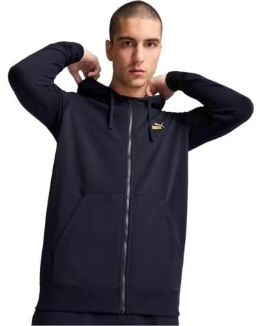 PUMA MOLETOM COM CAPUZ E ZÍPER PUMA AZUL