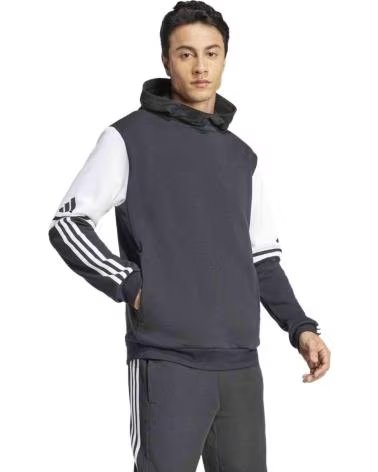 SWEAT À CAPUCHE HOMME ADIDAS ESSENTIALS COLORBLOCK BLANCO
