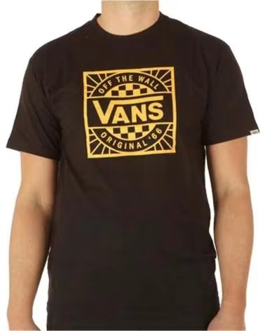 VANS OFF THE WALL CAMISETA VANS "OFF THE WALL" PRETA MANGA CURTA MASCULINA NEGRO