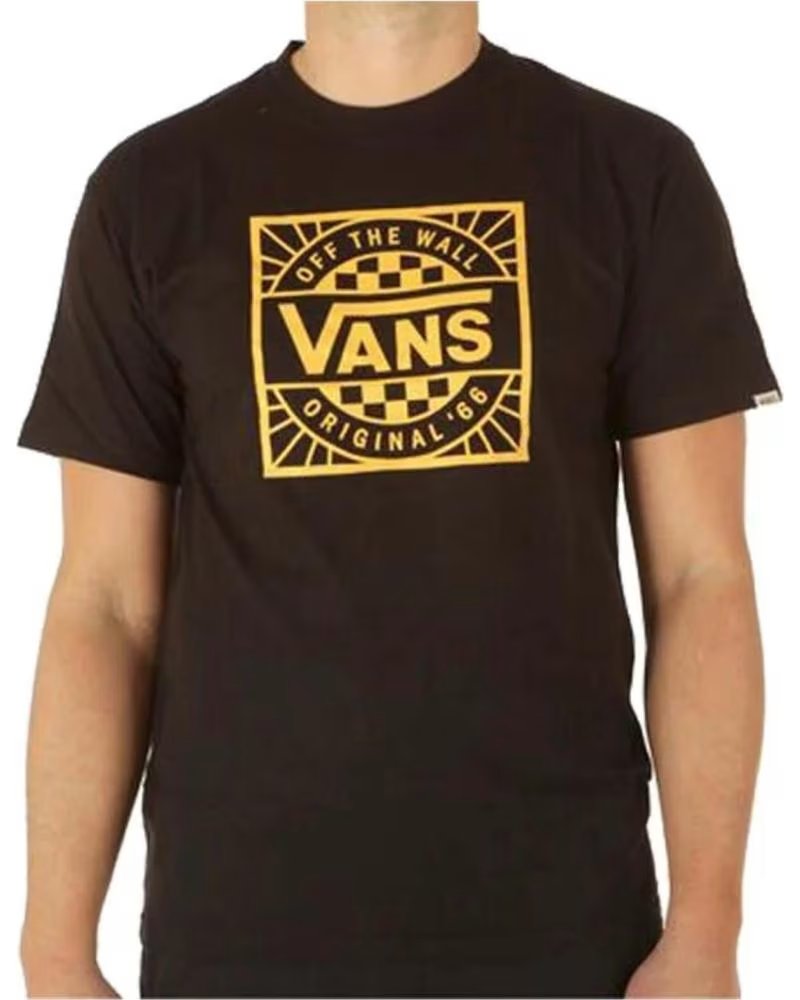 VANS OFF THE WALL CAMISETA VANS "OFF THE WALL" PRETA MANGA CURTA MASCULINA NEGRO