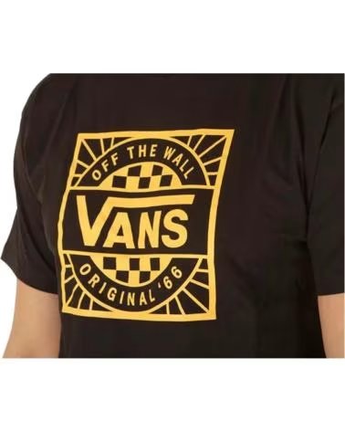 VANS OFF THE WALL CAMISETA VANS "OFF THE WALL" PRETA MANGA CURTA MASCULINA NEGRO