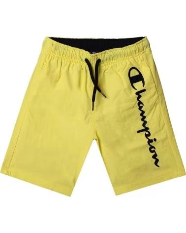 CHAMPION COSTUME DA BAGNO CON LOGO LATERALE AMARILLO